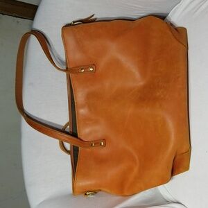 S-ZONE Vintage Genuine Leather Shoulder Bag Work Totes for Women Purse Handbag